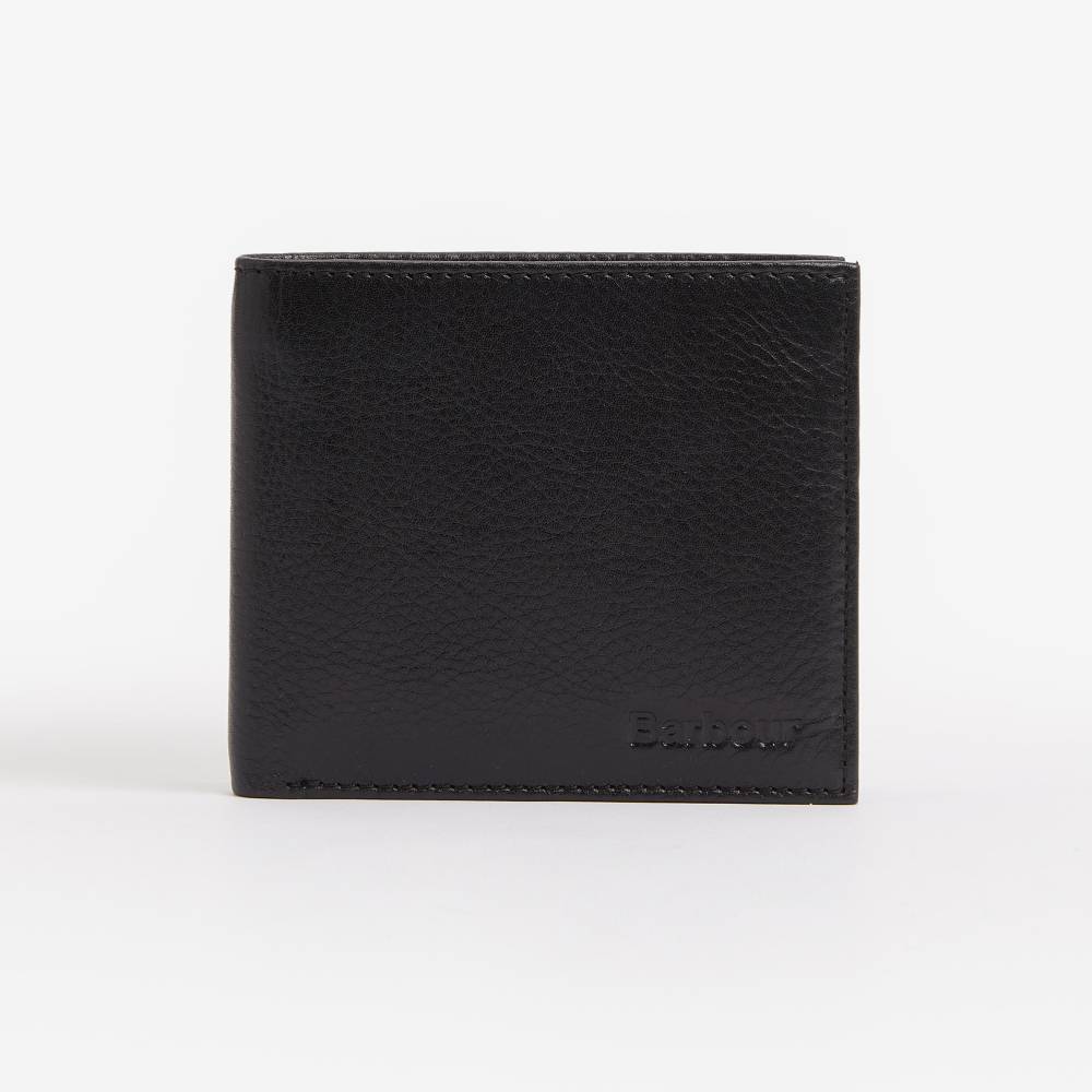 Men's Black Wallet with Embossed Barbour Logo