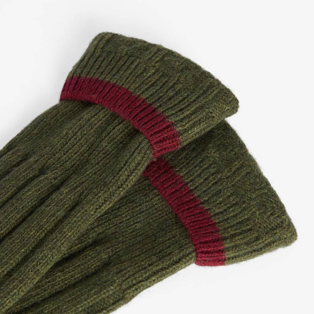Barbour Green and Red Shooting Socks