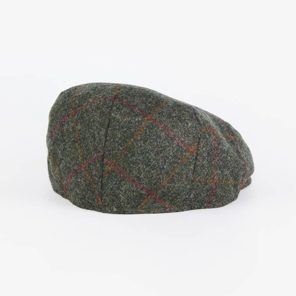 Barbour Crieff Flat Cap (Olive/Red)