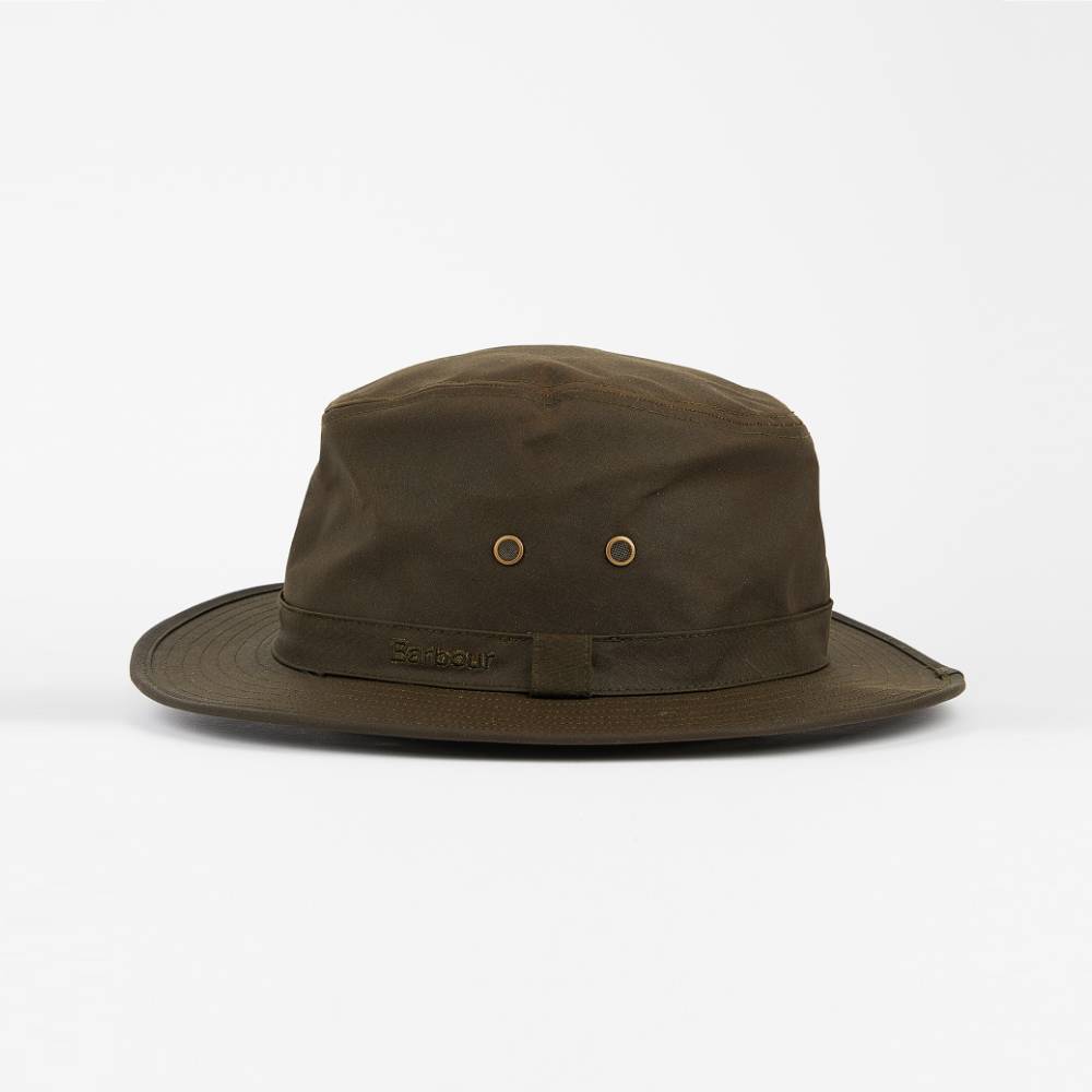 Barbour Dawson Wax Safari Hat (Olive)