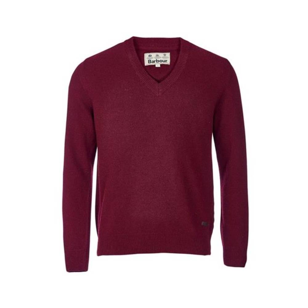 Essential Lambswool V Neck Jumper (Merlot)