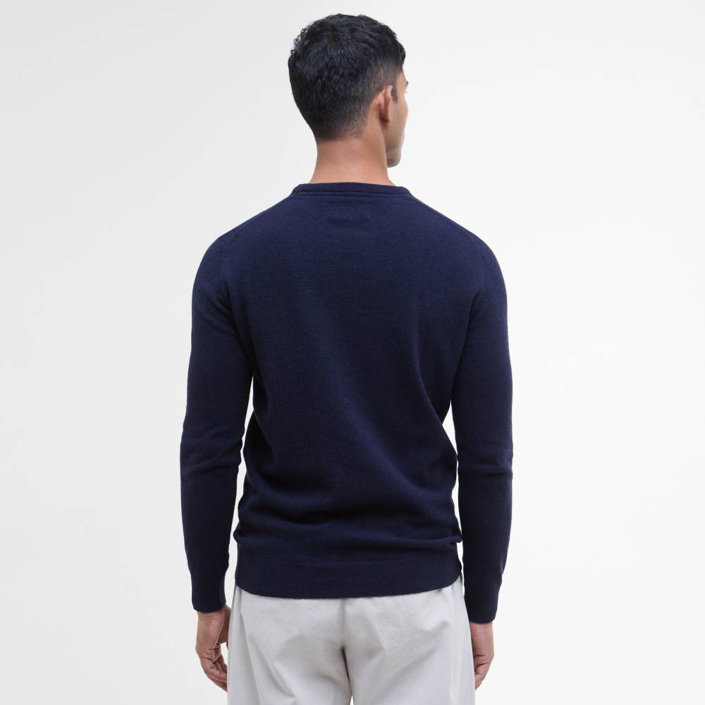 Barbour Essential Lambswool Crew Neck Sweater (Navy)