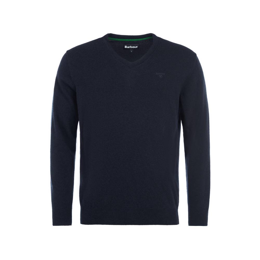 Essential Lambswool V Neck Jumper (Navy)