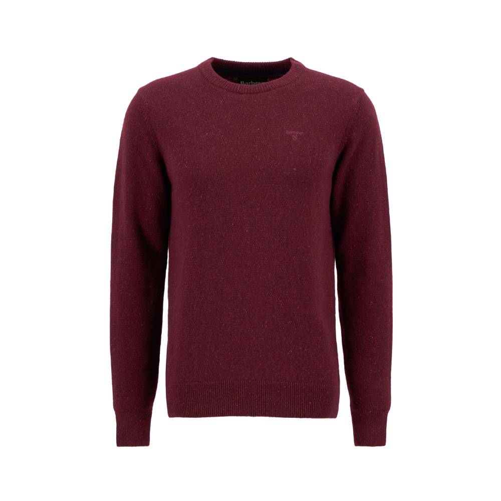 Men's Barbour Jumper in Red Fleck