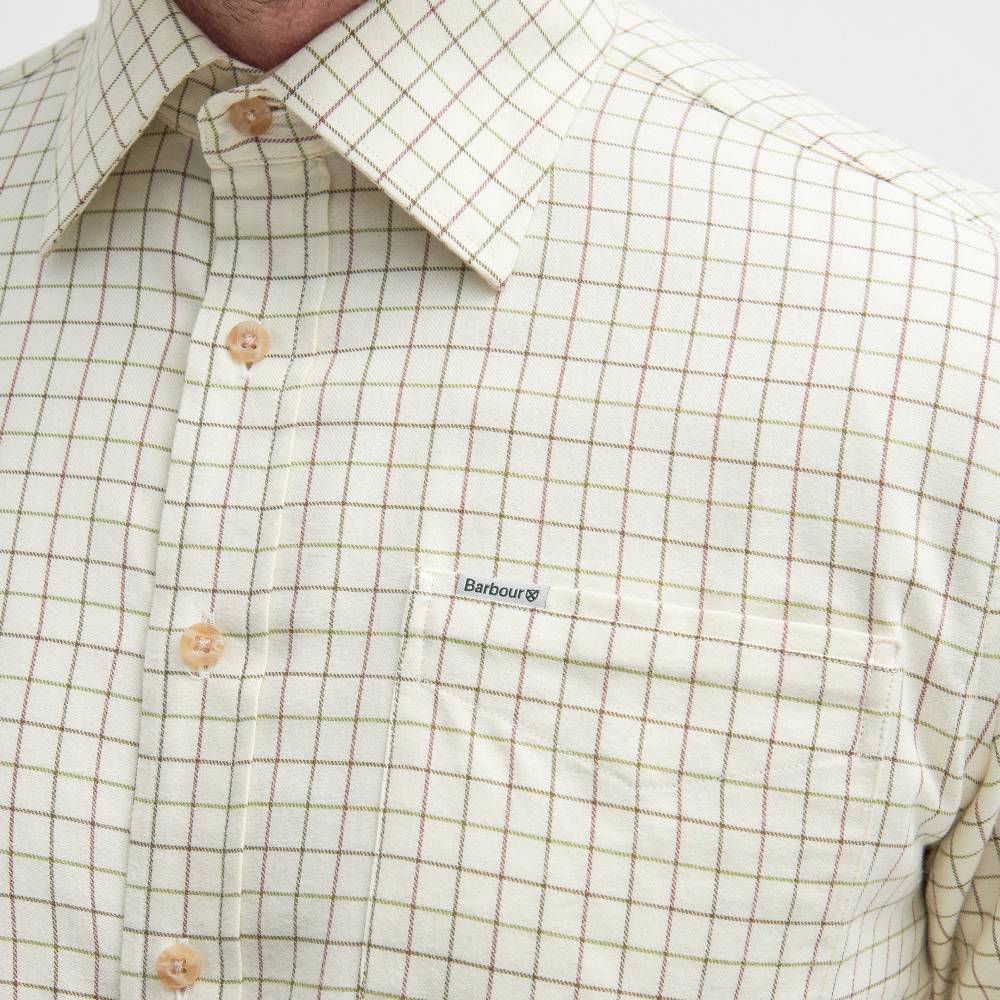 Barbour Field Tattersall Regular Men's Shirt (Green/Brown)