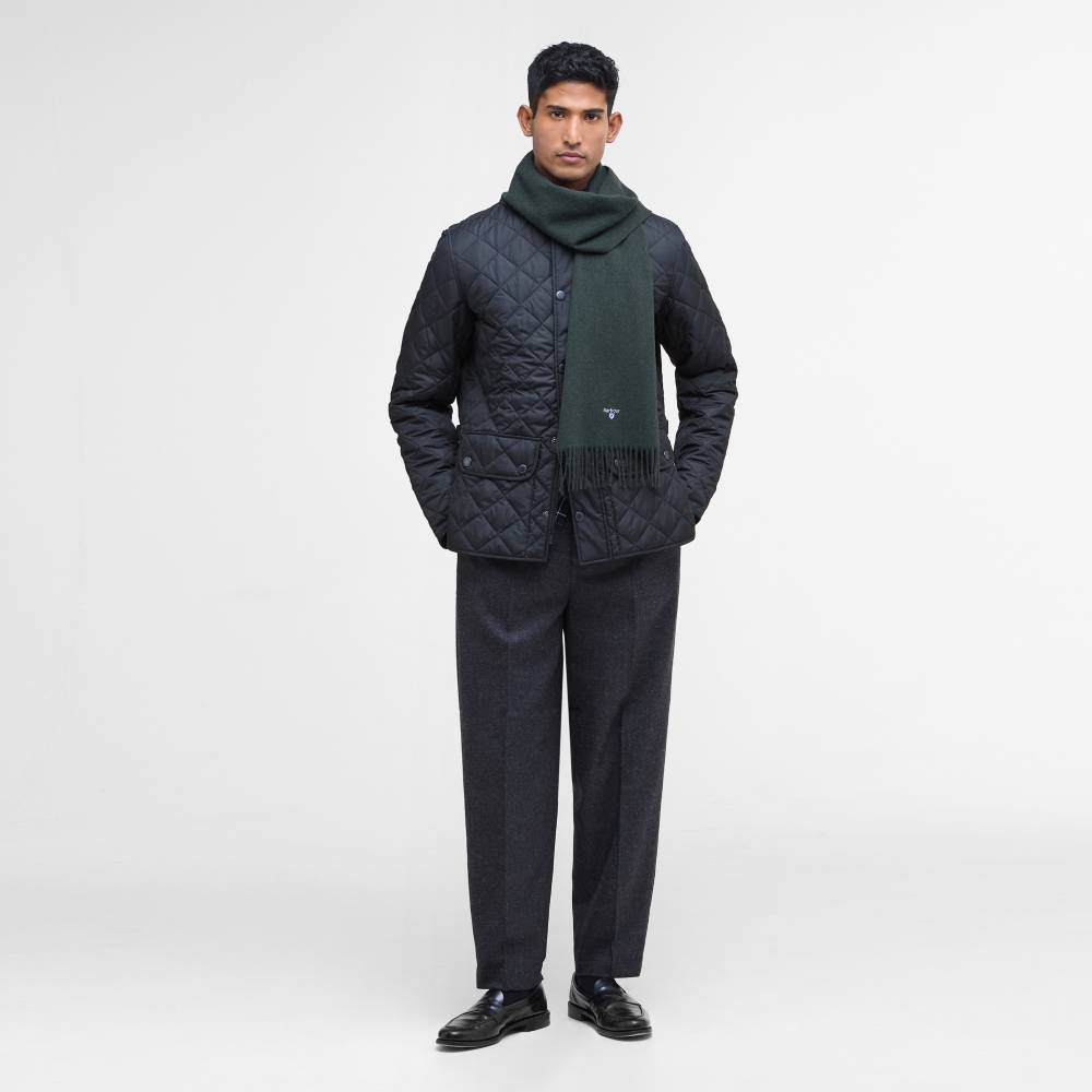 Barbour Plain Lambswool Scarf (Forest Green)