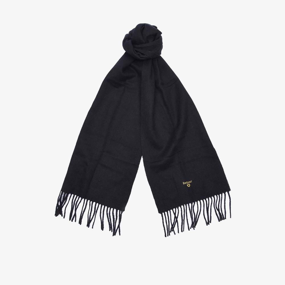 Barbour Plain Lambswool Scarf (Black)