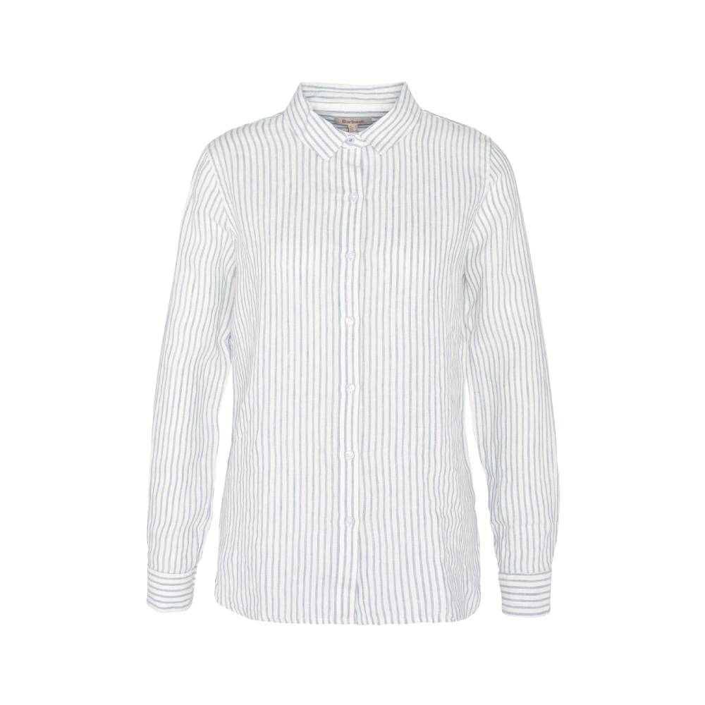 Long Sleeve Ladies Shirt in Blue Stripe
