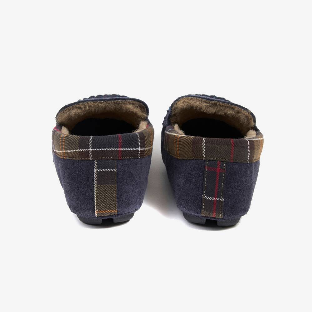 Barbour Moccasin Slippers with Tartan Detail