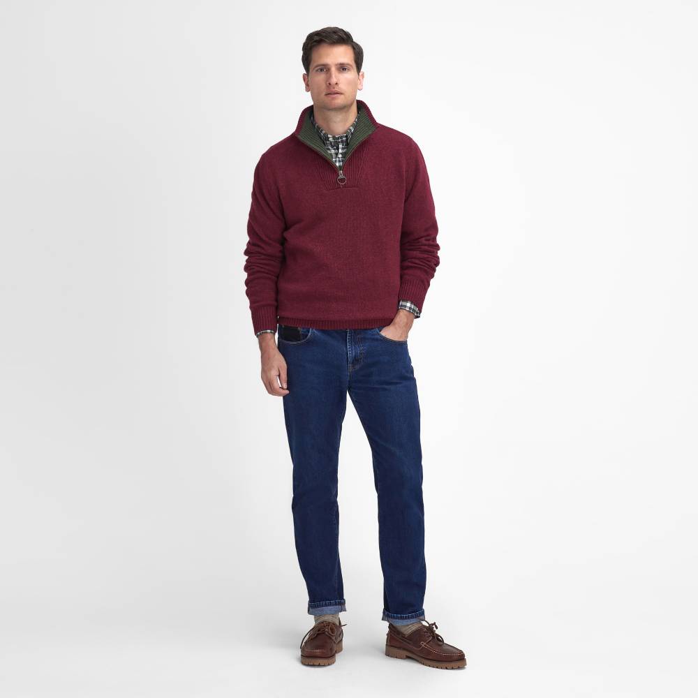 Men's Lambswool Jumper with Quarter Zip