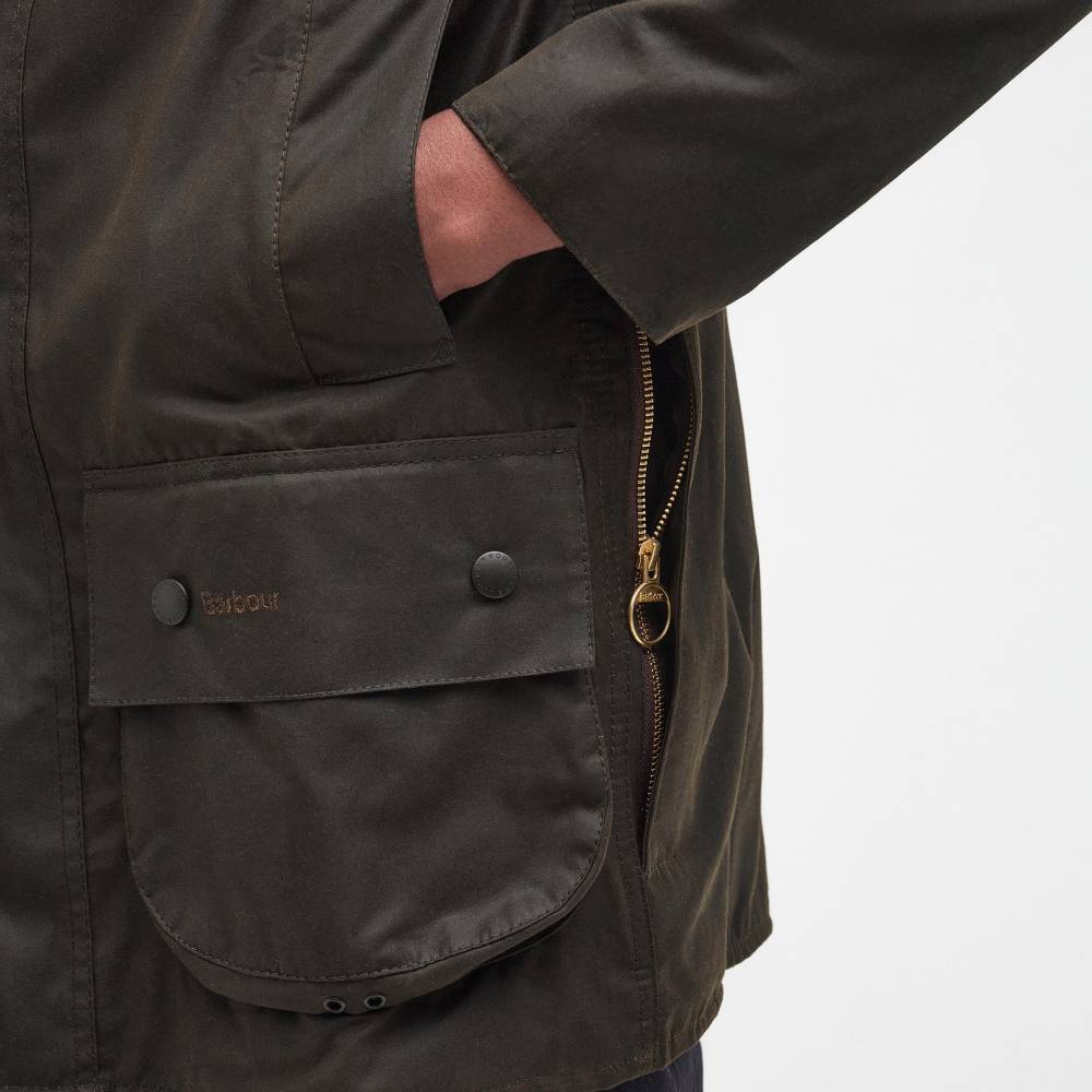 Dark Green Barbour Waxed Jacket