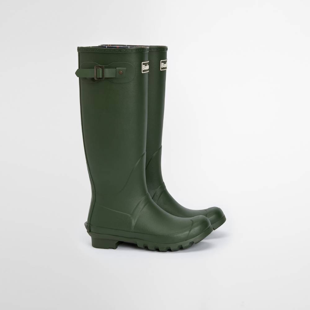 Womens Barbour Wellies in Olive Green