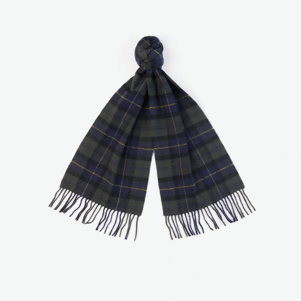 Barbour Tartan Lambswool Scarf (Olive Night)