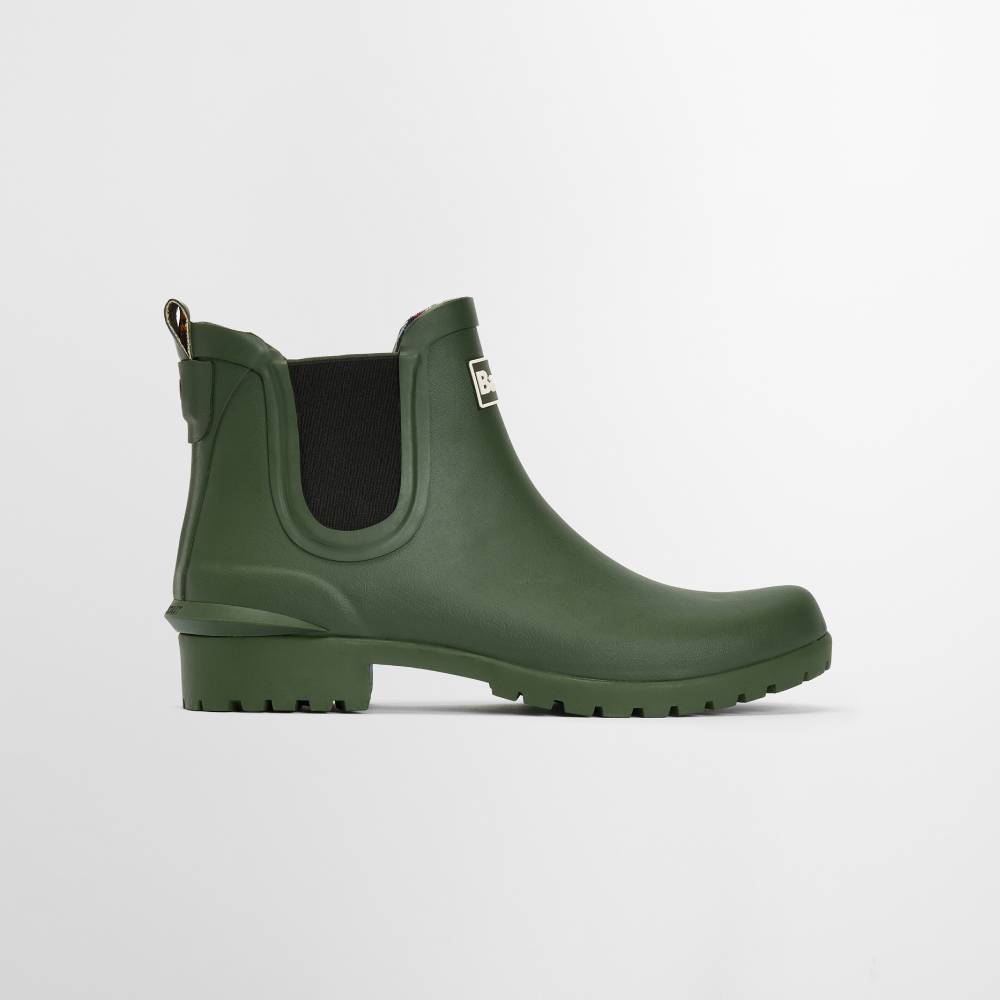 Barbour Wilton Chelsea Wellington Boots (Olive)