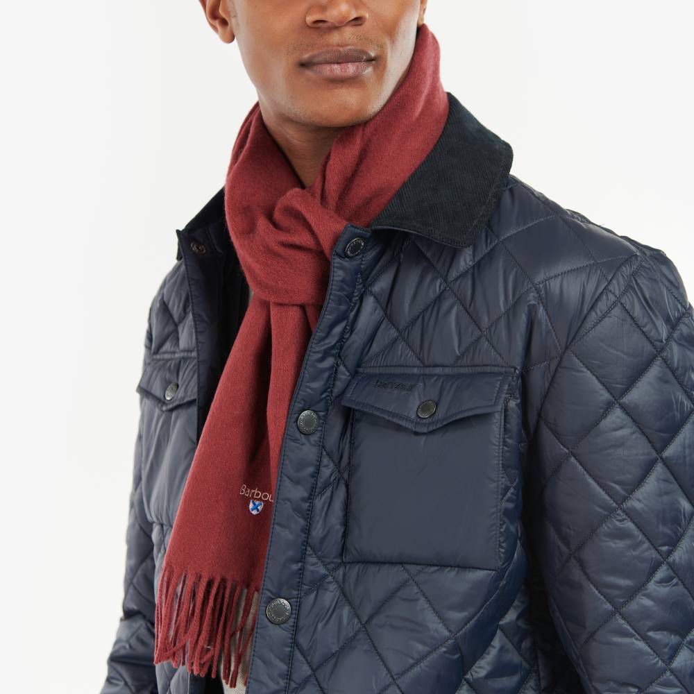 Barbour Plain Lambswool Scarf (Port Red)