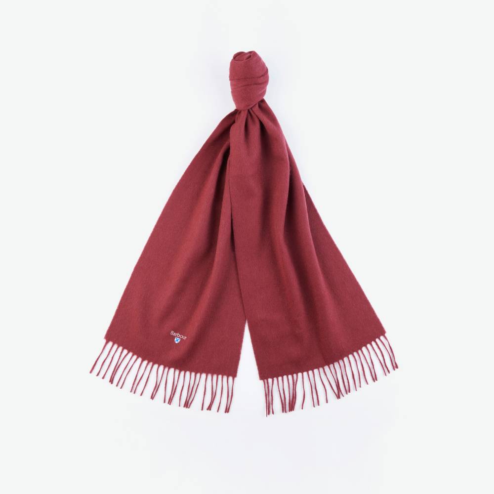 Barbour Plain Lambswool Scarf (Port Red)