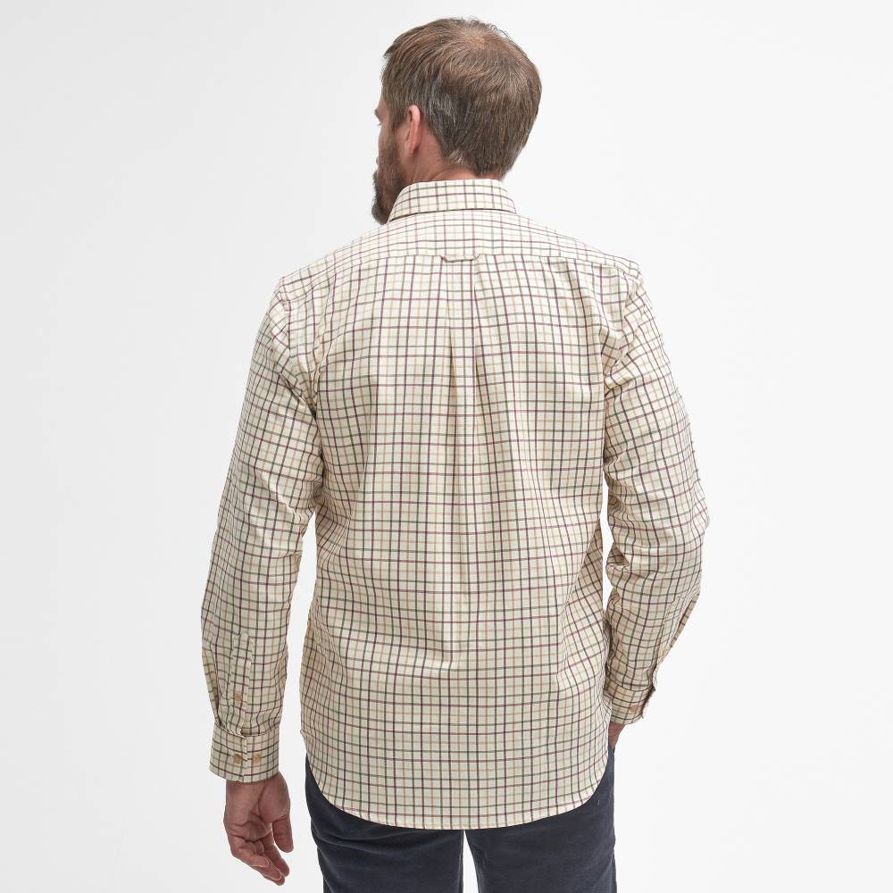 Barbour Sporting Tattersall Regular Men's Shirt (Red/Khaki)