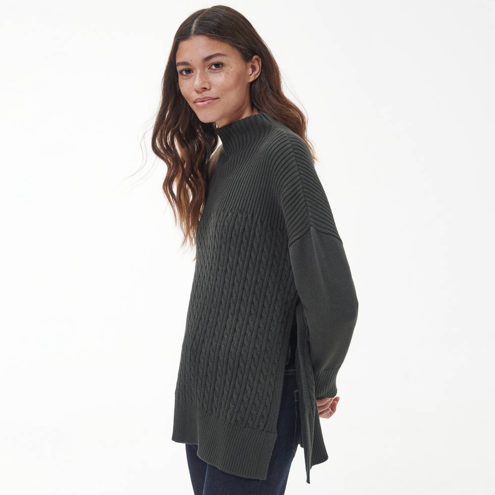 Green Jumper Womens with Open Sides