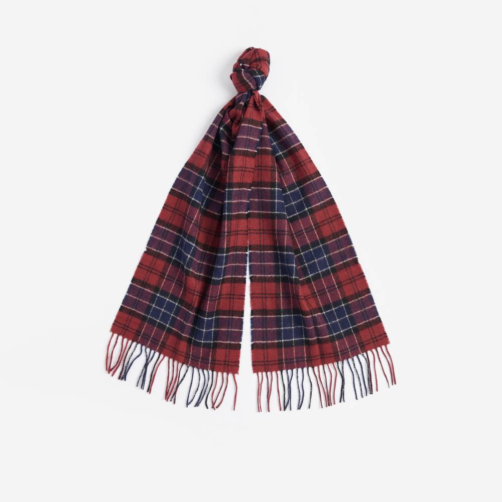 Barbour Tartan Lambswool Scarf (Cordovan)