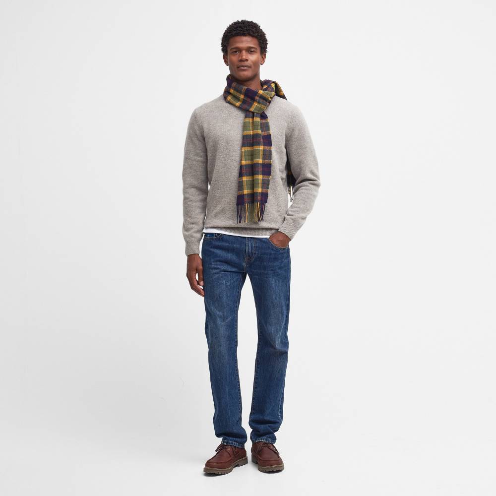 Barbour Tartan Lambswool Scarf (Green/Navy/Red)