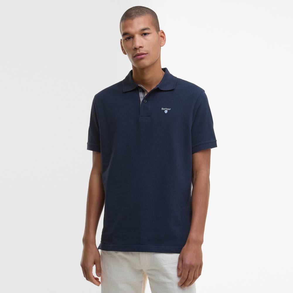 Tartan Pique Polo (Navy)