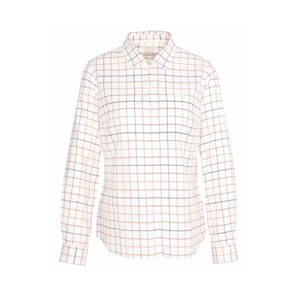 Ladies Checked Shirt in Orange Stripe
