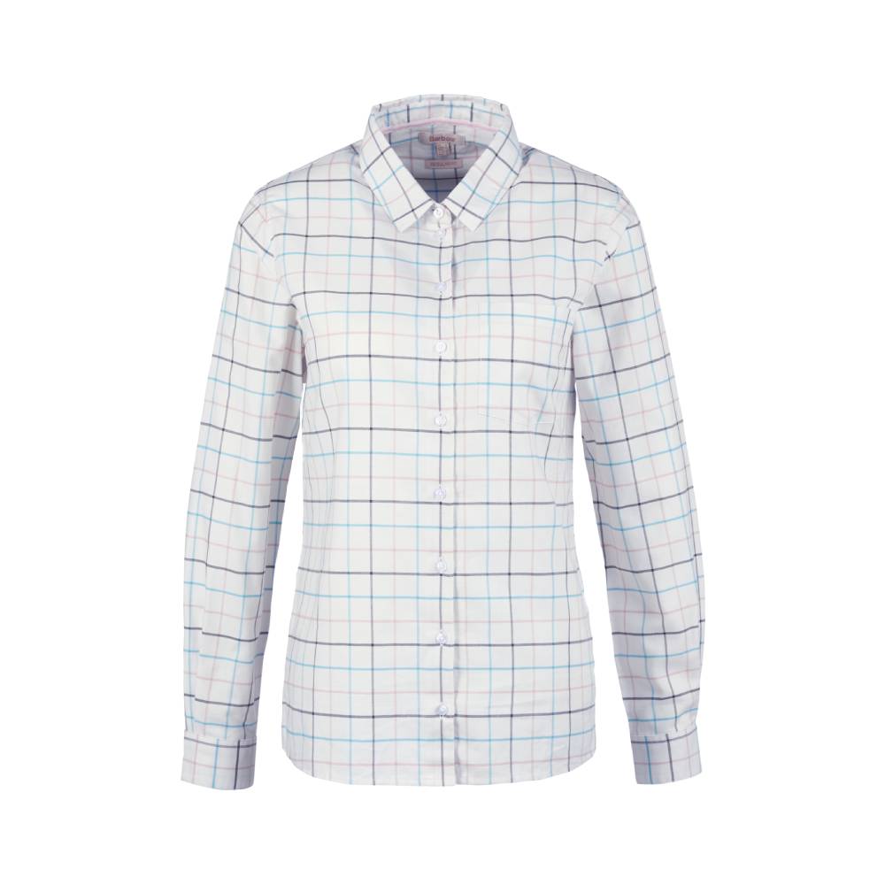 Barbour Ladies Triplebar Shirt (Cloud/Olive)