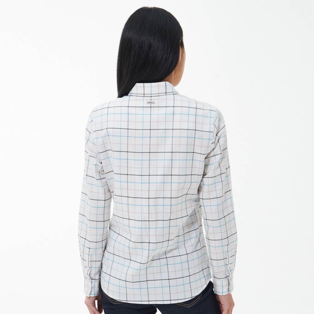 Barbour Ladies Triplebar Shirt (Cloud/Olive)
