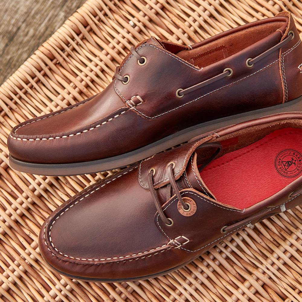 Barbour Wake Men's Boat Shoe (Mahogany)
