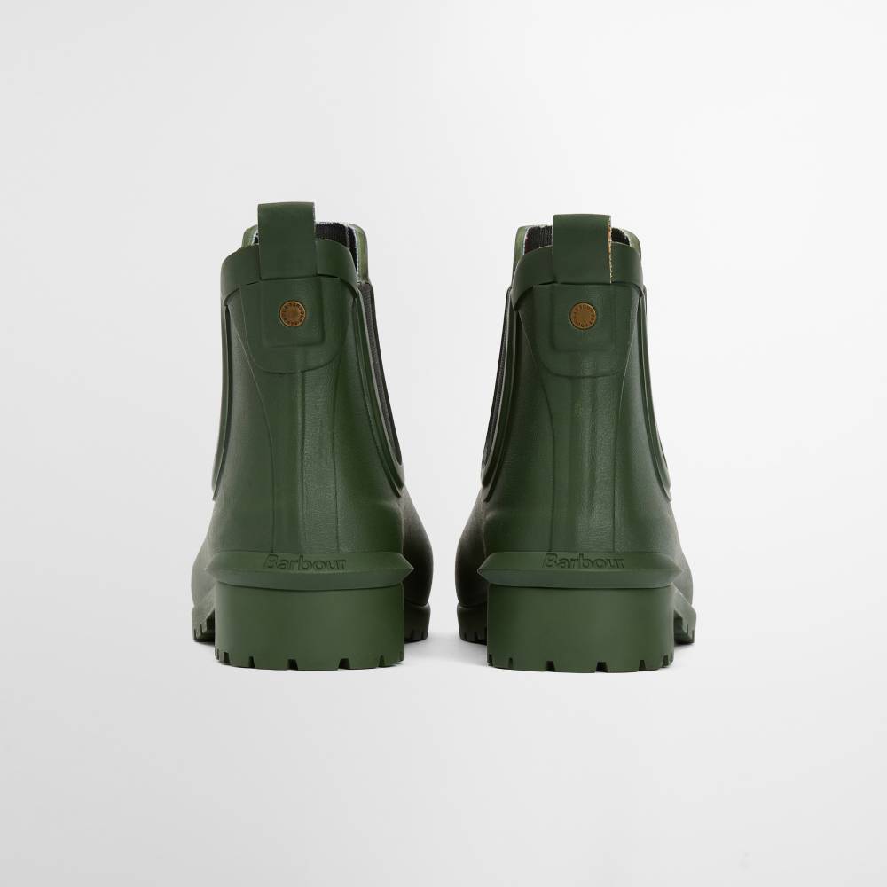 Barbour Wilton Chelsea Wellington Boots (Olive)
