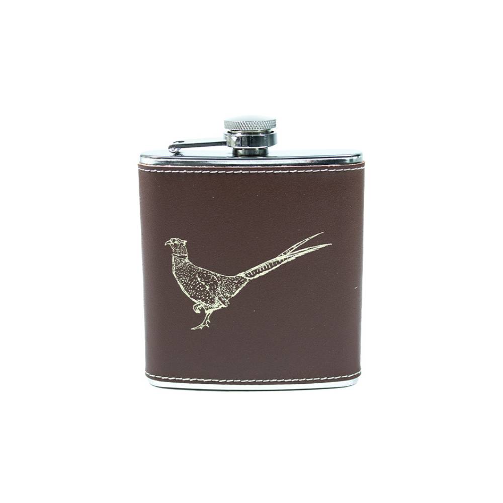 Bisley Brown Leather 6oz Hip Flask