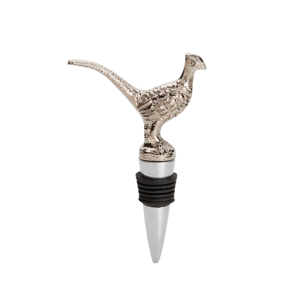 Steel Bottle Stopper with Pheasant Topper