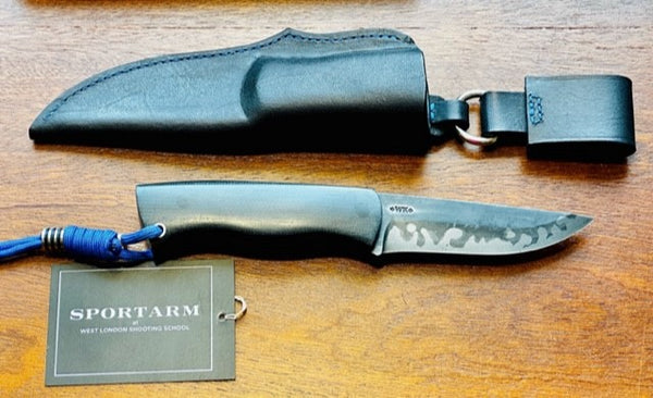 Black Micarta Differentially Heat Treated Blade And Sheath