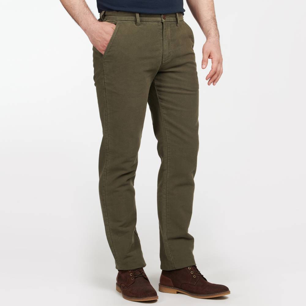 Barbour Neuston Moleskin Trouser (Dark Olive)