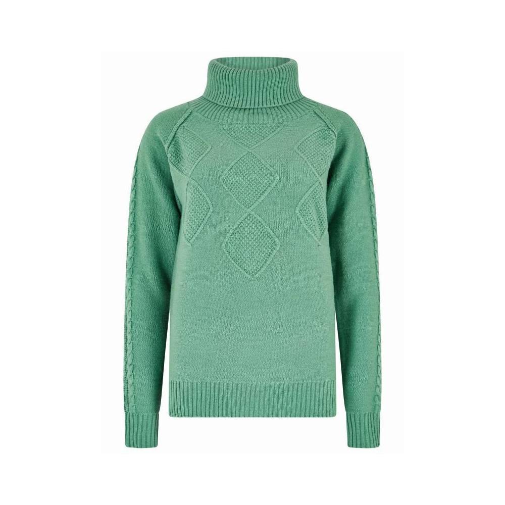 Chunky Knit Ladies Jumper with Roll Neck