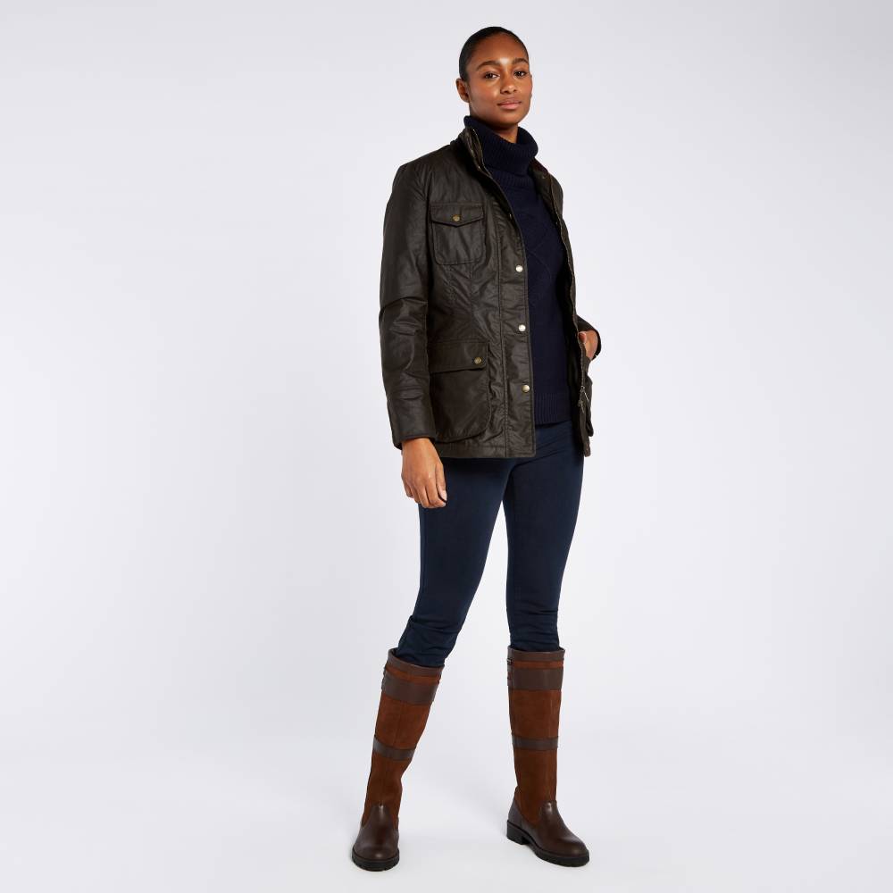Dark Green Wax Dubarry Jacket Women's