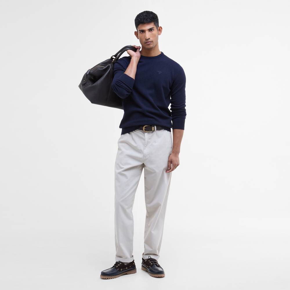 Barbour Essential Lambswool Crew Neck Sweater (Navy)
