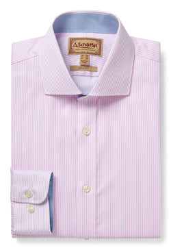 Schoffel Greenwich Tailored Shirt Pale (Pink Stripe)