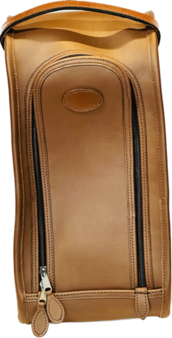 Handmade Leather Boot Bag (Dark Tan)