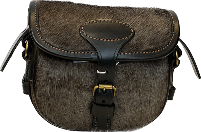 Handmade Wildebeest Cartridge Bag (Hair Skin)