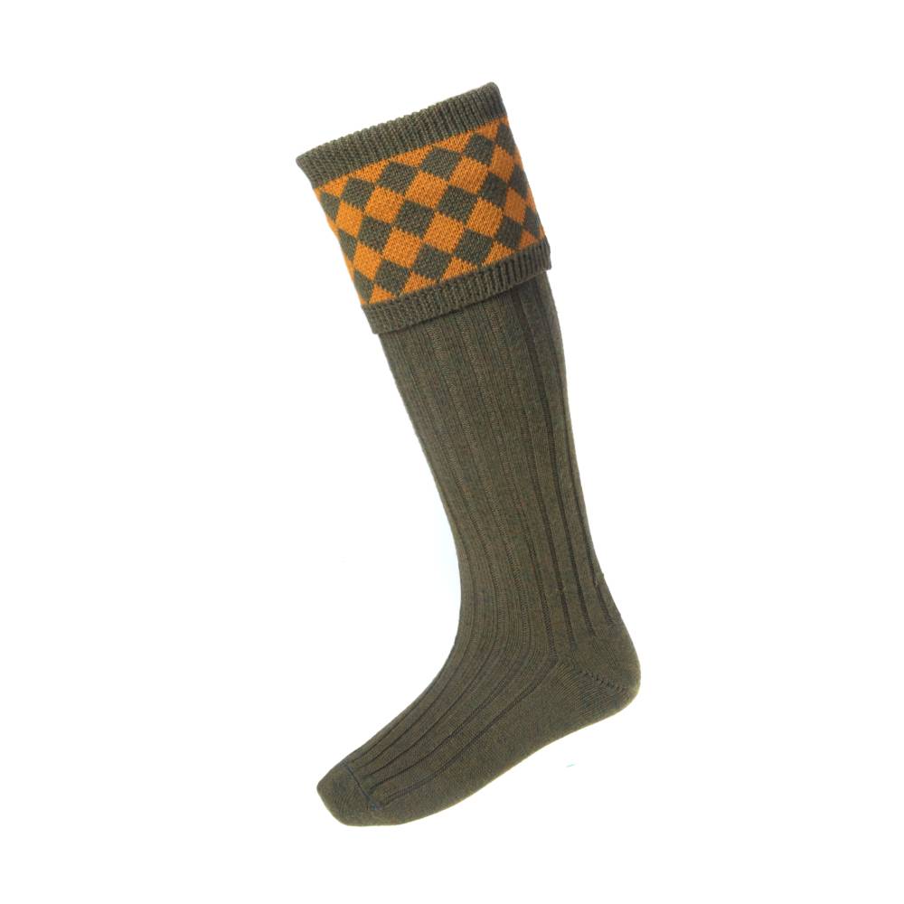 Green and Yellow Scottish Made Shooting Socks