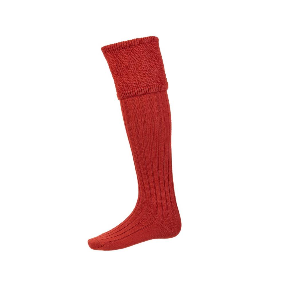 Men's Red Shooting Socks from House Of Cheviot