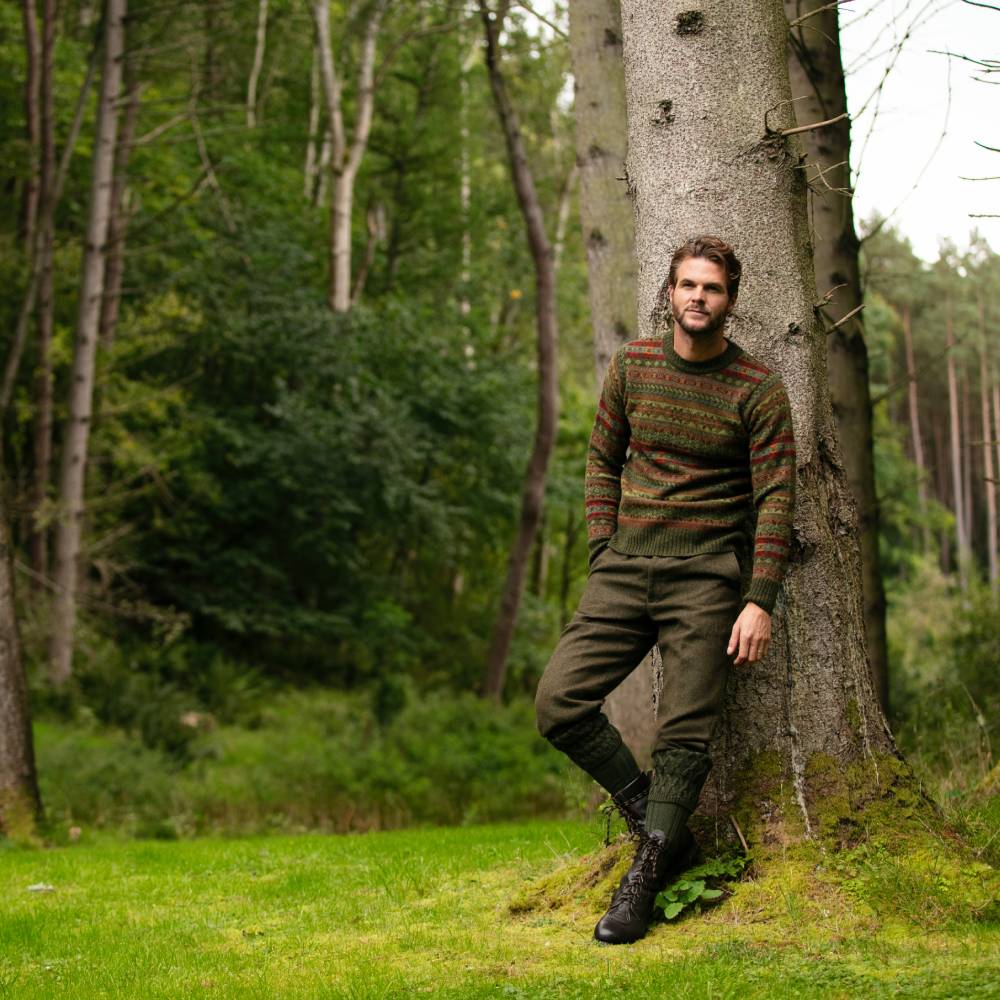 Spruce Green Shooting Socks from House of Cheviot