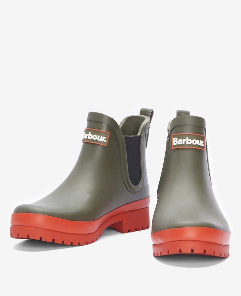 Barbour best sale wellies red