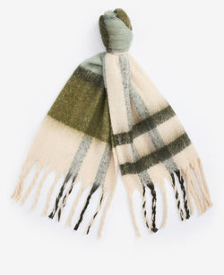 Barbour Isla Tartan Boucle Scarf (Soft Mint)