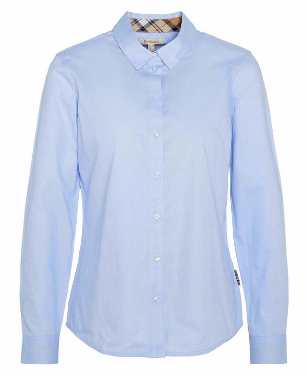 Barbour Derwent Long-Sleeved Ladies Shirt (Pale Blue/Hessian Tartan)