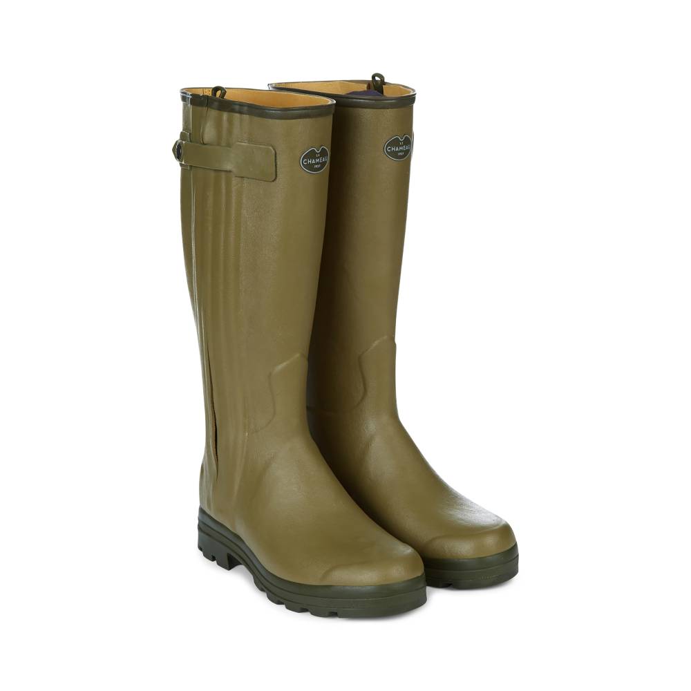 Le Chameau Men's Chasseur Leather Lined Boot (Vert Vierzon)