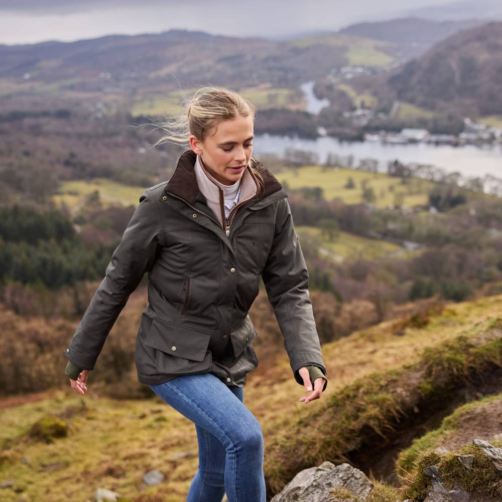 Woodland Green Windproof Rain Coat for Ladies