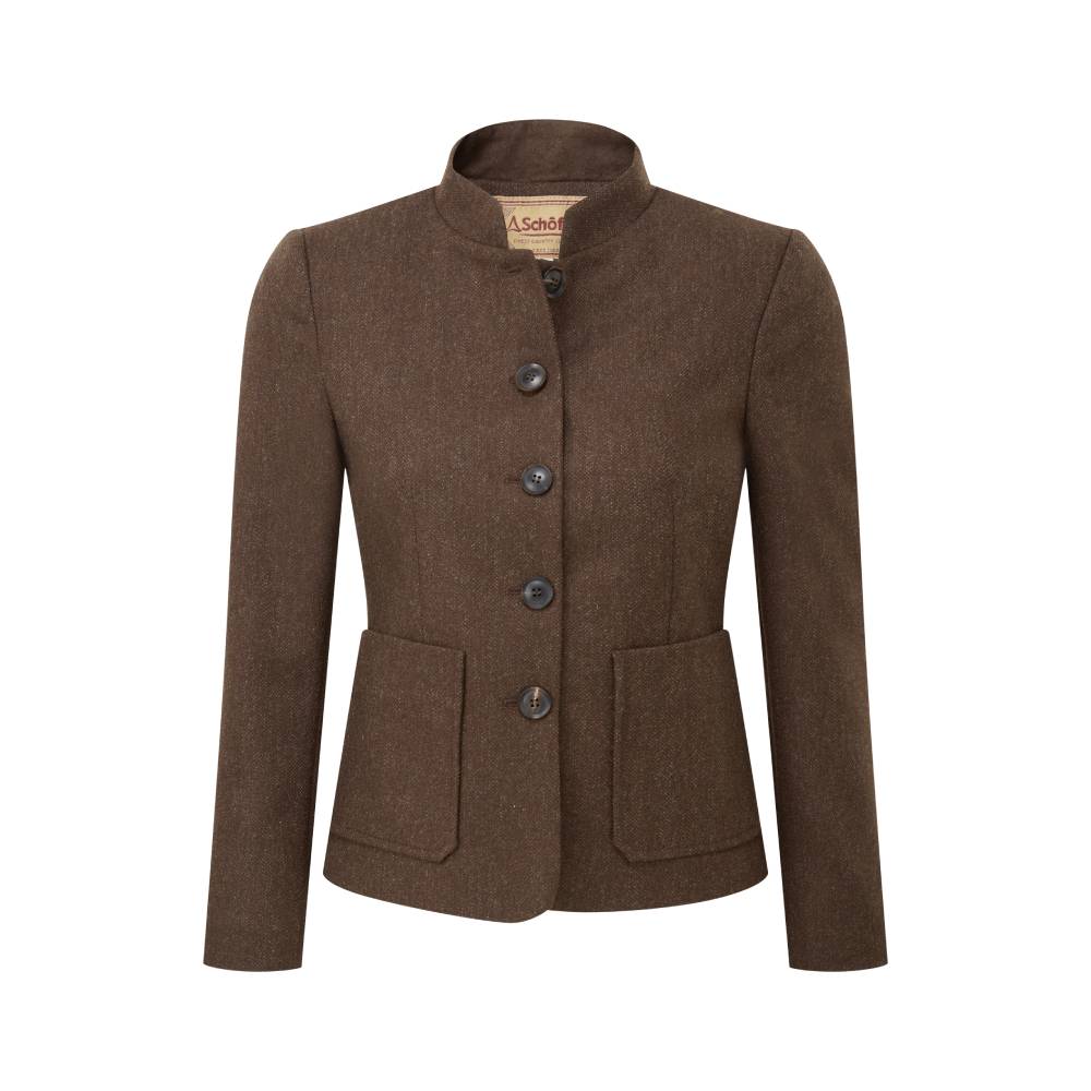 Schoffel St Abbs Ladies Tweed Blazer (Chocolate Herr Tweed)