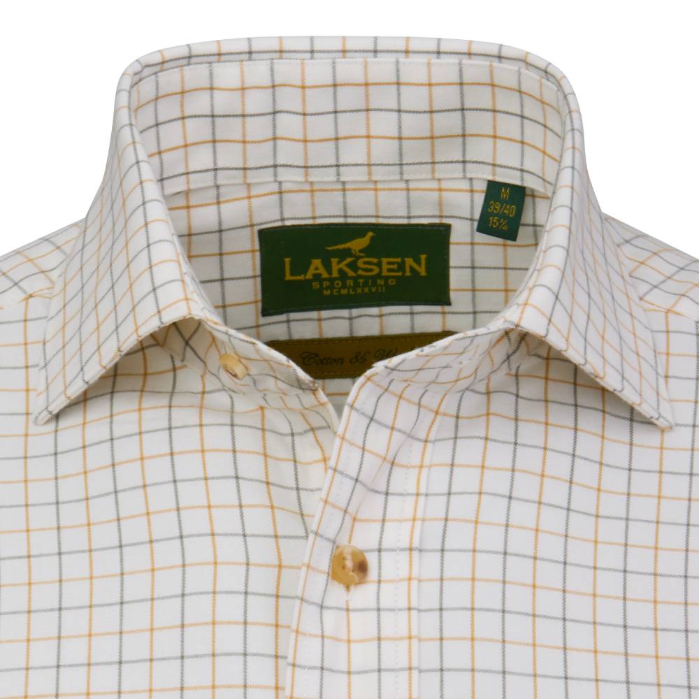 Jerrod Cotton and Wool Shirt with Sporting Collar